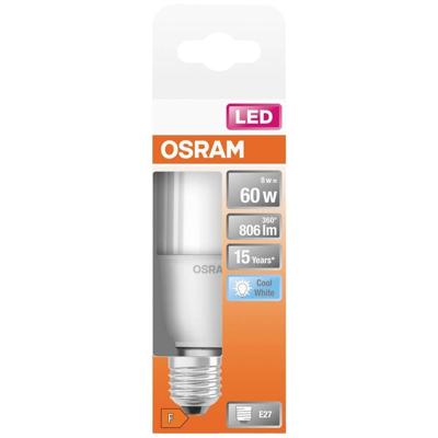 OSRAM HOMELIGHTING 4058075428508 LED-lamp Energielabel F (A - G) E27 Ballon 8 W = 60 W Koudwit (Ø x h) 40.4 mm x 114 mm 1 stuk(s)