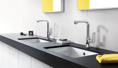Hansgrohe Metris wastafelkraan met hoge draaibare uitloop met waste chroom 31087000 - thumbnail