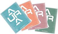 Aurora cursusblok, ft 16,5 x 21 cm, 75 vel, 2-gaatsperforatie, commercieel geruit - thumbnail