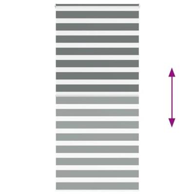 VidaXL Zebra rolgordijn 110x200 cm stofbreedte 105,9 cm donkergrijs