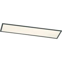 LED Plafondlamp - Plafondverlichting - Trion Povino - 31W - Warm Wit 3000K - Dimbaar - Rechthoek - Mat Zwart - Aluminium - thumbnail