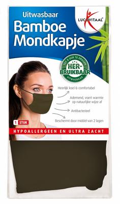 Lucovitaal Bamboe Mondkapje Groen Lucovitaal Bamboe Mondkapje Groen