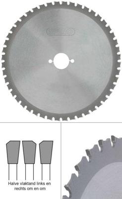 Spero 60Tx255mm metaal TCT zaagblad - asgat 30mm - SPM-255-60-30