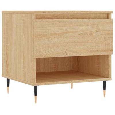 Salontafels 2 st 50x46x50 cm bewerkt hout sonoma eikenkleurig