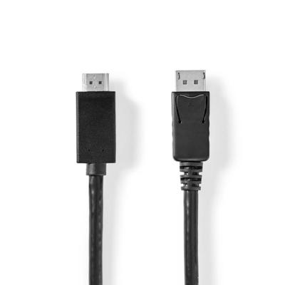 Nedis DisplayPort - HDMI-Kabel 1.4 DisplayPort Male - HDMI Male 2,0 m Zwart