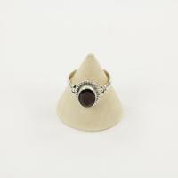 Zilveren Ring met Granaat Maat 17 - Model 3 (Sterling Zilver 925) - thumbnail