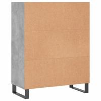 Schappenkast 69,5x32,5x90 cm bewerkt hout betongrijs - thumbnail
