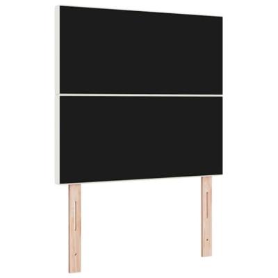 LED Hoofdbord met LED-striplichten Crème 100 cm Polyester