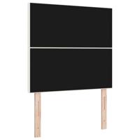 LED Hoofdbord met LED-striplichten Crème 100 cm Polyester - thumbnail