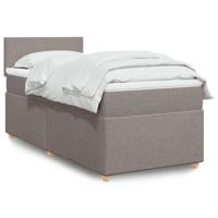 Boxspring met matras stof taupe 100x200 cm - thumbnail
