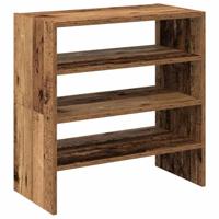 VidaXL Schoenenrekken 2 st stapelbaar 60x30x30,5 cm oud houtkleurig - thumbnail
