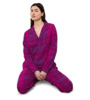 Triumph dames pyjama Katoen - Boyfriend Fit - Doorknoop katoene pyjama met lange mouwen - thumbnail