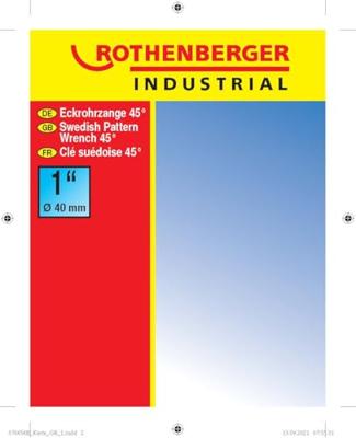 Rothenberger Hoekpijptang 45° 33 mm - ROT070656E