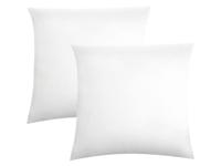 Biberna Fijne jersey kussenhoes (Wit, 80x80) - thumbnail