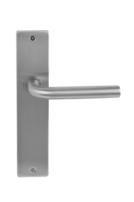 Deurklink Trevo rvs basis op langschild