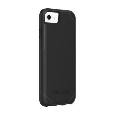 Griffin Survivor Strong - Achterzijde behuizing voor mobiele telefoon - zwart - voor Apple iPhone 6, 6s, 7, 8, SE (2e generatie)