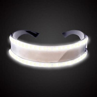 LED glazen lichtgevende partij klassieke speelgoed voor dance DJ partij masker kostuums Props handschoenen (witte verlichting)