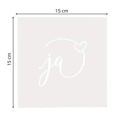 Mundart Stempel • stencil duitse tekst "ja"