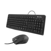 Toetsenbord en muis CoolBox COO-KTR-01U Zwart Qwerty Spaans QWERTY - thumbnail