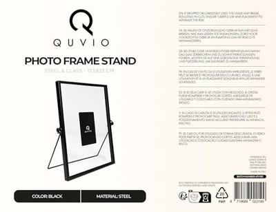 QUVIO Fotolijst staand staal 17,5 x 23 cm (bxh) - Zwart