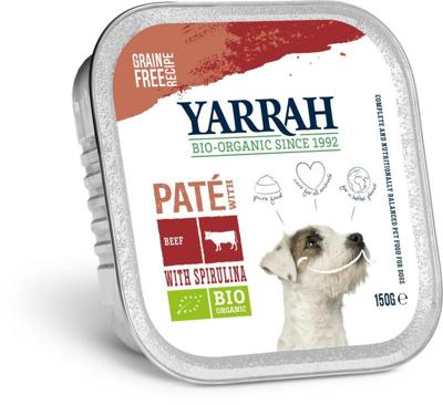 Yarrah bio paté rund & kip hondenvoer 12 x 150gr Yarrah bio paté rund & kip hondenvoer 12 x 150gr