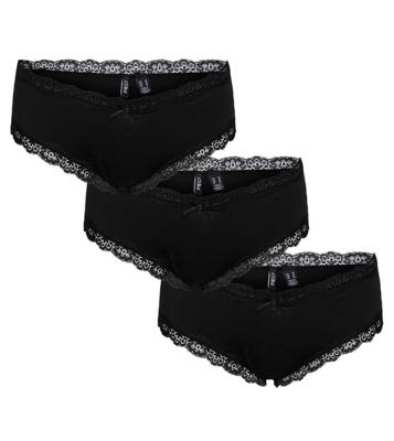 3-Pack - Dames Hipster kant - Microfiber dames onderbroeken met kant