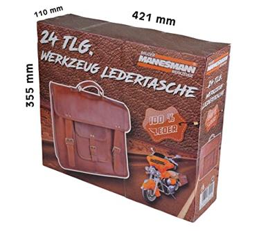 Brüder Mannesmann Gereedschapset in leren tas 24 dlg - 29048
