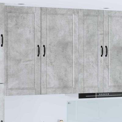 Keukenkast met plank Beton Grijs 50 x 31 x 100 cm Bewerkt hout