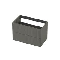 INK - Onderkast 2L Gelakt Gefreesd Tbv Greep - 800x450x520 Mm - Mat Beton Groen - thumbnail