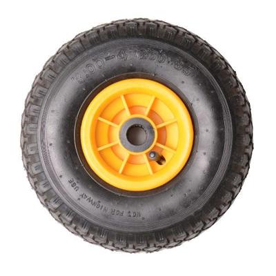 MM Wiel 300x4 zonder as gele velg voor slangenwagen