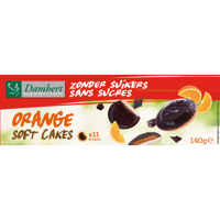 Damhert Soft cakes orange suikervrij 140 Gram - thumbnail