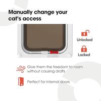 Cat Mate kattenluik met tweewegsluiting 13mm wit - thumbnail