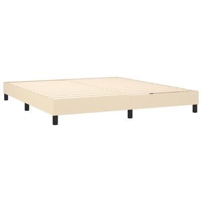 Boxspring met matras stof crèmekleurig 180x200 cm