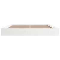 Bedframe massief hout wit 150x200 cm 5FT King Size - thumbnail