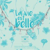 Heart to get BO246NTRI17S Ketting dangling triangles zilver 40-44 cm - thumbnail