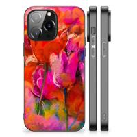 Kleurrijke Telefoonhoesje iPhone 14 Pro Max Tulips - thumbnail