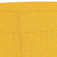 Bankje 70x35x41 cm stof lichtgeel - thumbnail