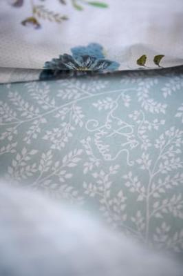 Pip Studio Pip Studio Leafy Hoeslaken - Blauwgrijs 160 x 200/210/220 cm Hoek hoogte: 30 cm