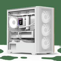 Aerocool b301a mini tower behuizing (wit | 1x usb-a | 1x usb-c | rgb) - thumbnail