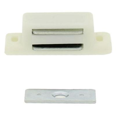 Magneetsnapper metalen tegenplaat 4kg wit