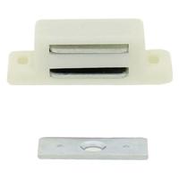 Magneetsnapper metalen tegenplaat 4kg wit - thumbnail