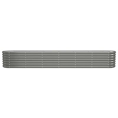 VidaXL Plantenbak 260x40x36 cm gepoedercoat staal grijs VidaXL Plantenbak 260x40x36 cm gepoedercoat staal grijs