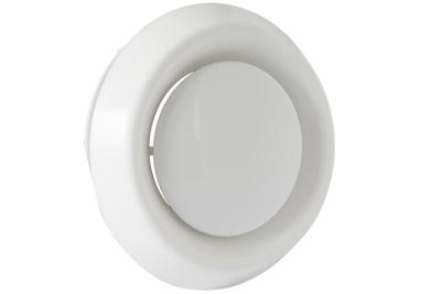 Nedco Afzuigventiel kunststof afzuigventiel Ø100mm afvoerventiel met aansluitbus wit 645.076.00