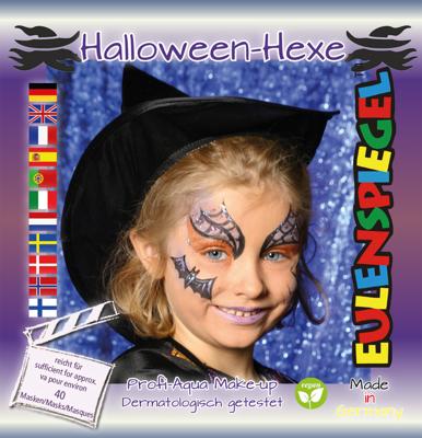 Eulenspiegel schmink - motieven set, halloween heks, diverse kleuren, 1 set