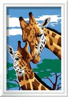 Ravensburger CreArt Schilderen op nummer leuke giraffen - thumbnail