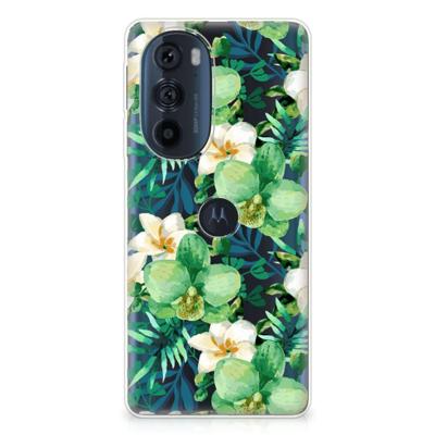 Motorola Edge 30 Pro | TPU Case | Orchidee Groen Motorola Edge 30 Pro | TPU Case | Orchidee Groen