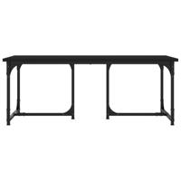 Salontafel 90x50x35 cm bewerkt hout zwart - thumbnail