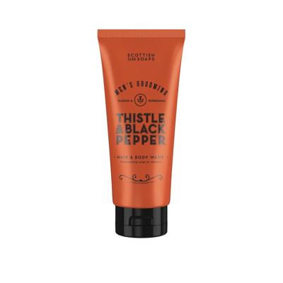 Scottish Fine Soaps Men's Grooming Thistle & Black Pepper Hair & Body Wash Gel 200ml