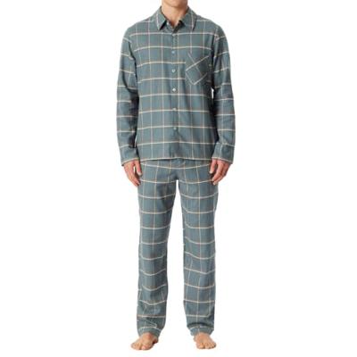 Schiesser Schiesser Heren Pyjama Long mineralgreen 182029 56/XXL