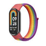 Sport loop nylon bandje - Regenboog - Xiaomi Smart Band 8 / 9 / 10 - thumbnail